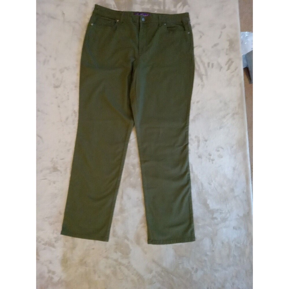 Gloria Vanderbilt Jeans  Amanda Size 16 Women's Green Stretch  2.0 Stretch